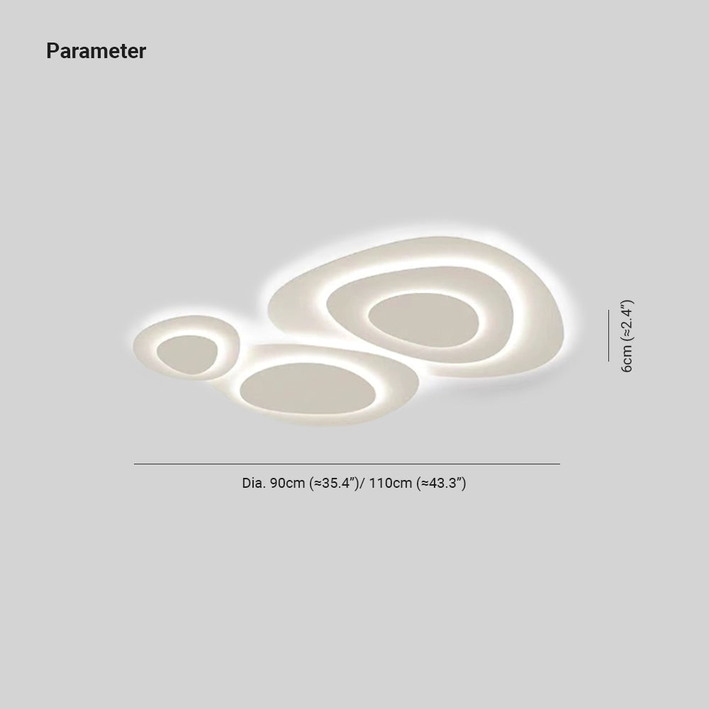 Plafonnier Moderne en Forme Abstraite Chambre - détail du design