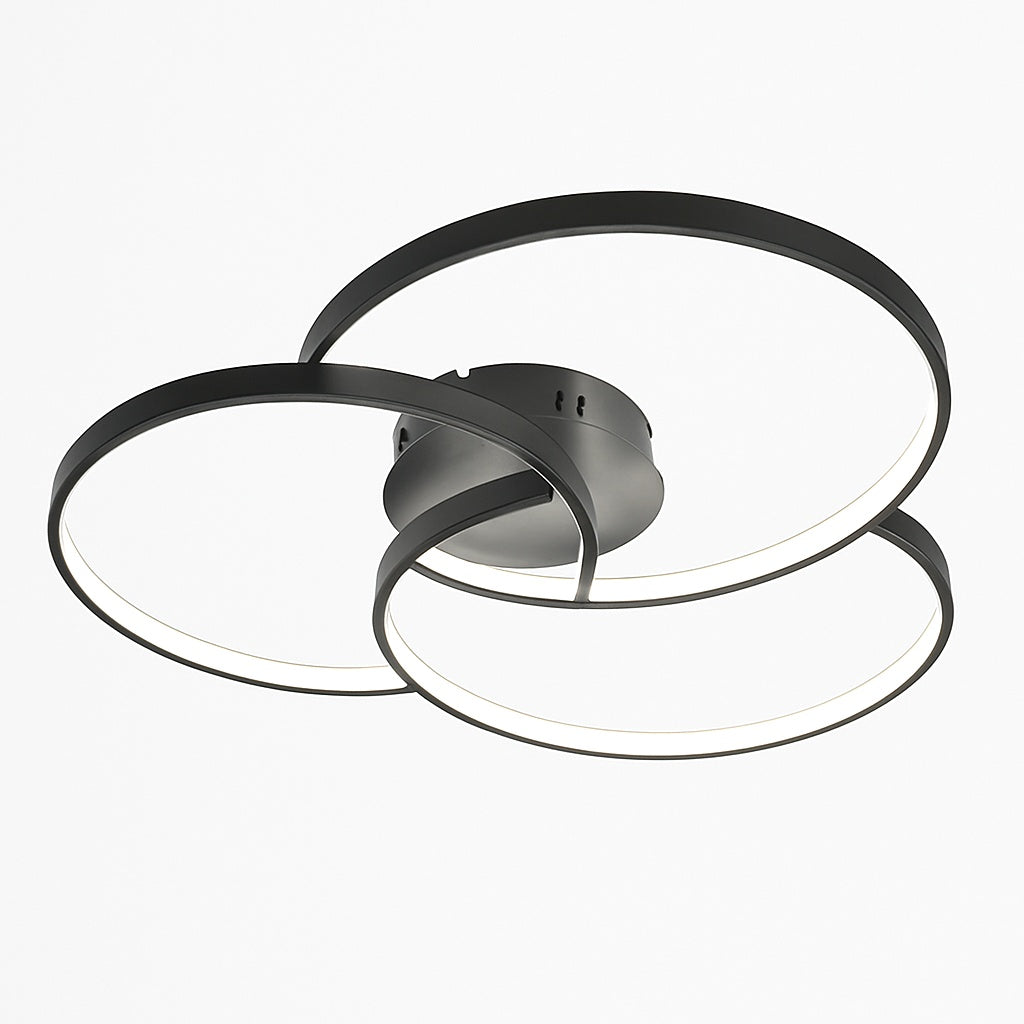 Plafonnier design led rosace trois cercles - vue principale
