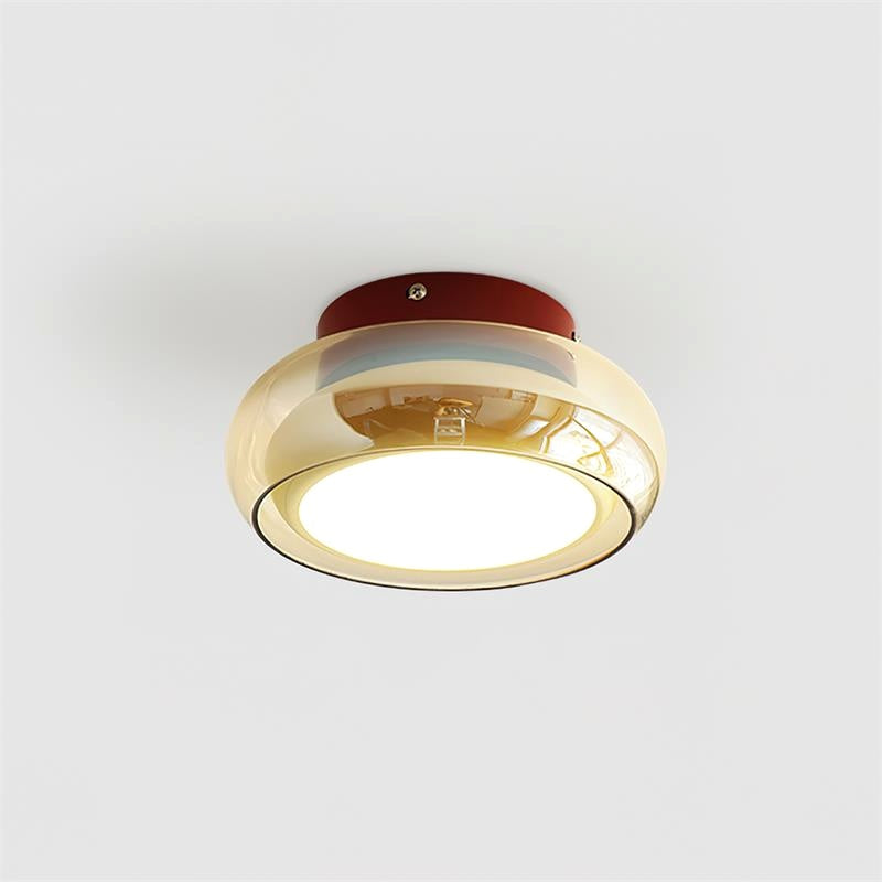 Plafonnier Industriel en Verre Design Moderne