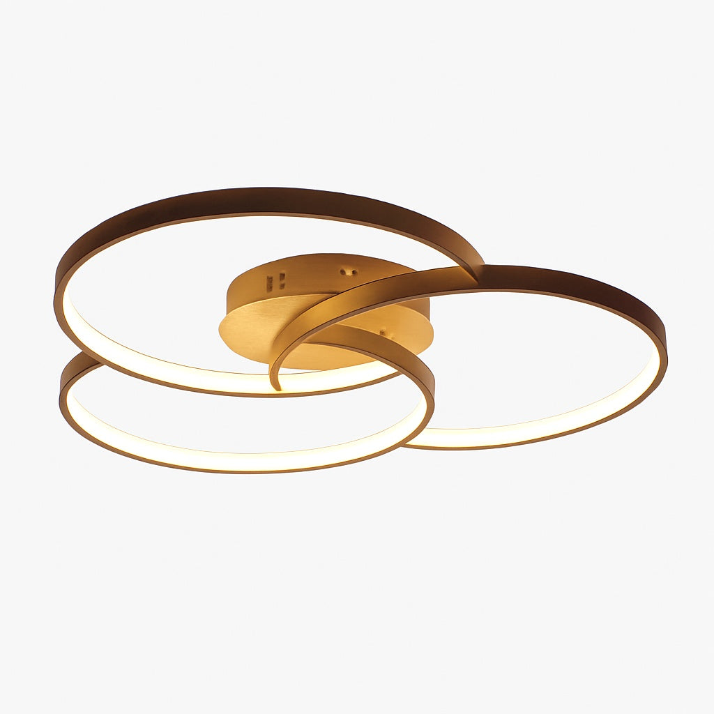 Plafonnier design led rosace trois cercles bwart - dimensions et tailles