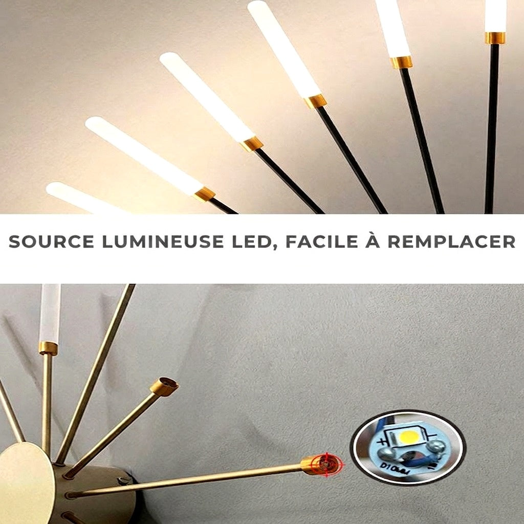 Plafonnier Moderne Style Étoile avec Ampoules LED - vue dans une chambre