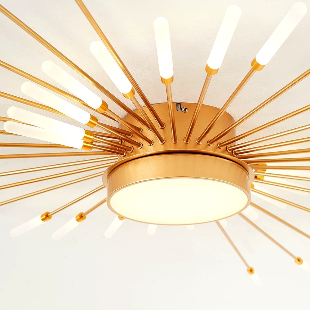 Plafonnier Moderne Style Étoile avec Ampoules LED - détail de fixation