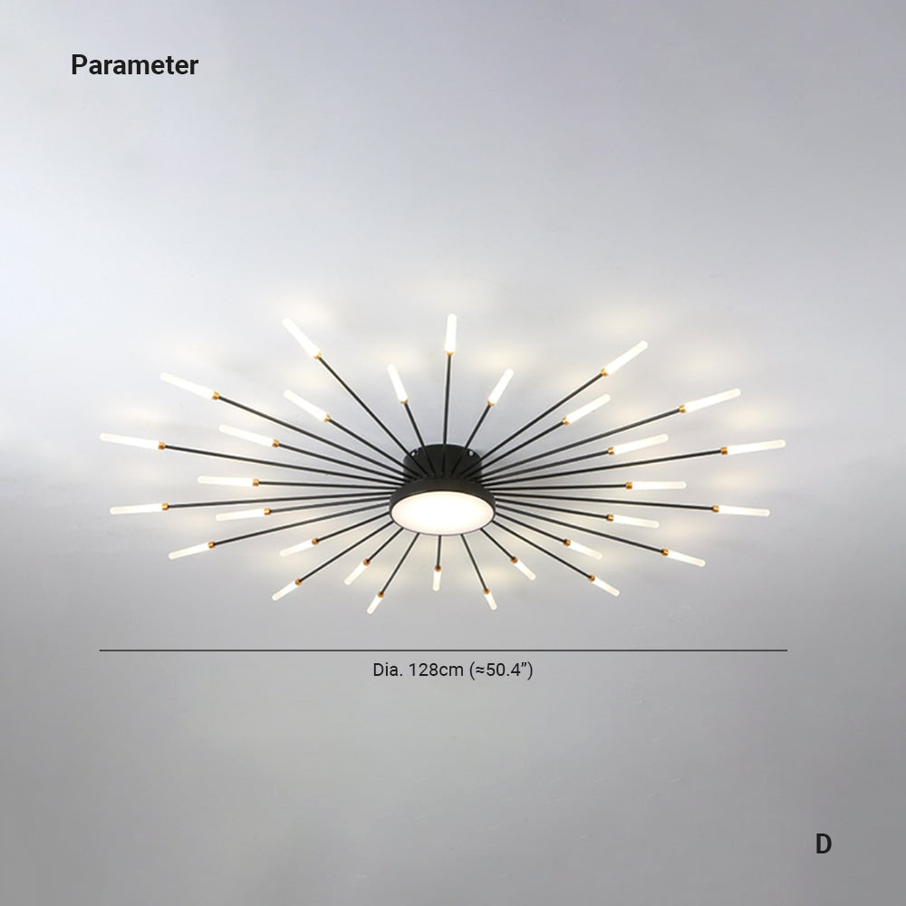 Plafonnier Moderne Style Étoile avec Ampoules LED - ambiance intérieure