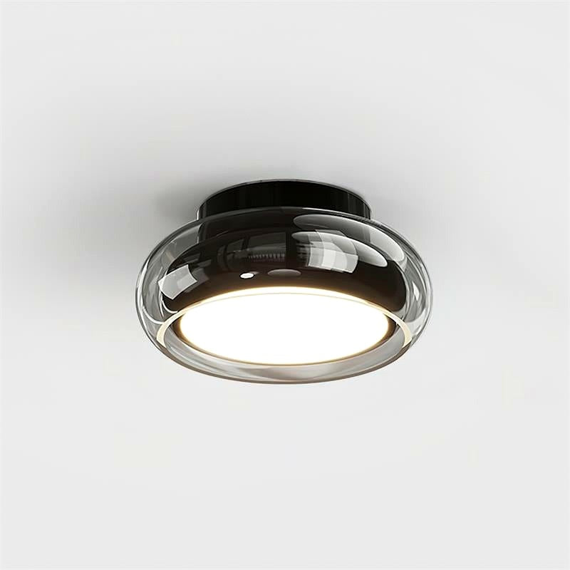Plafonnier Industriel en Verre Design Moderne - installation au plafond