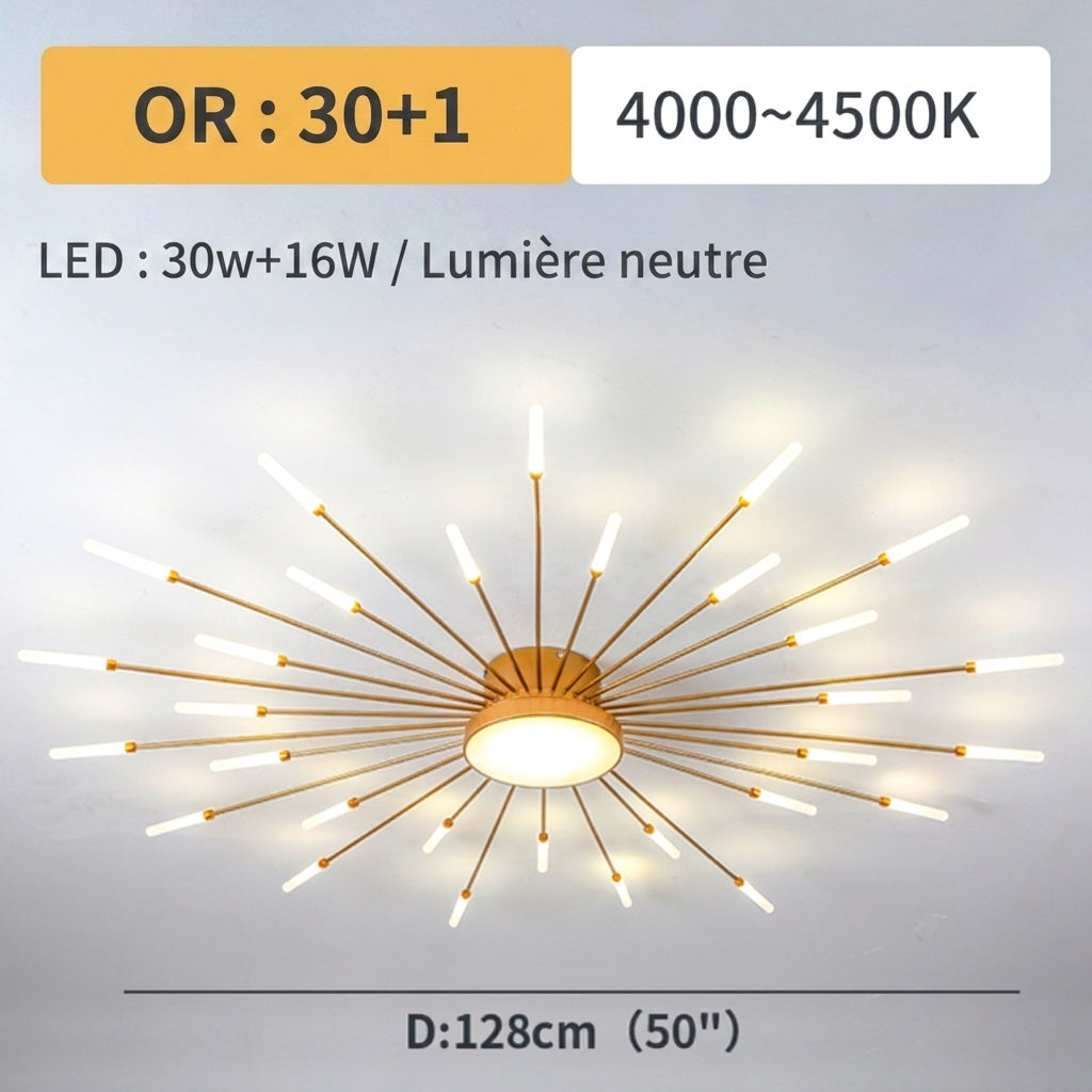 Plafonnier Moderne Style Étoile avec Ampoules LED