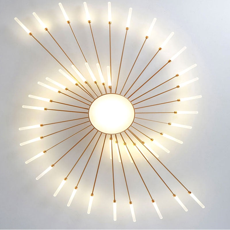 Plafonnier Moderne Style Étoile avec Ampoules LED - vue de face