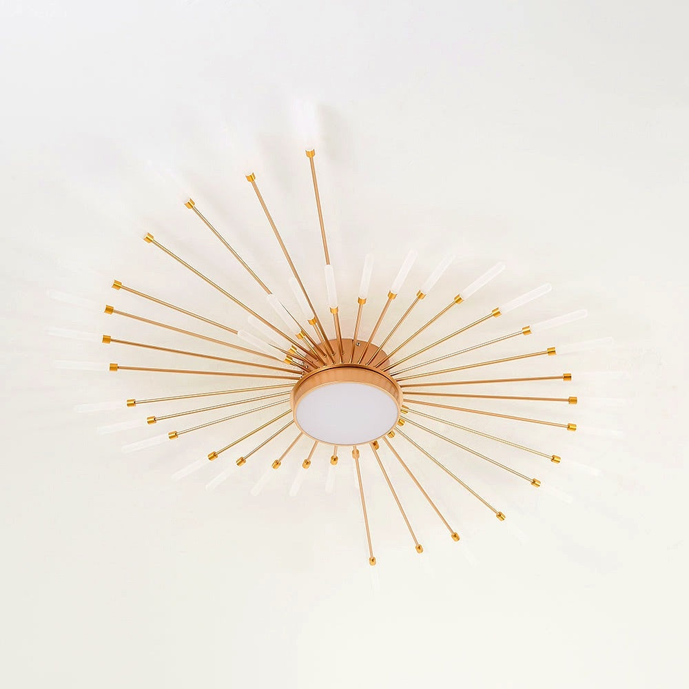 Plafonnier Moderne Style Étoile avec Ampoules LED - vue latérale