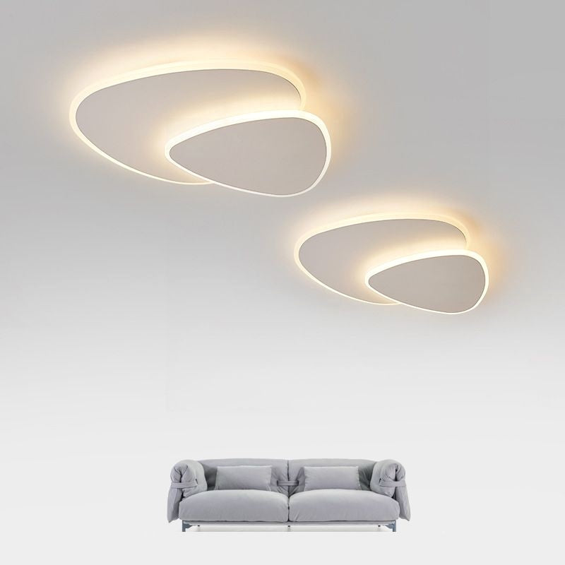 Plafonnier LED Moderne Formes Abstraites Blanc