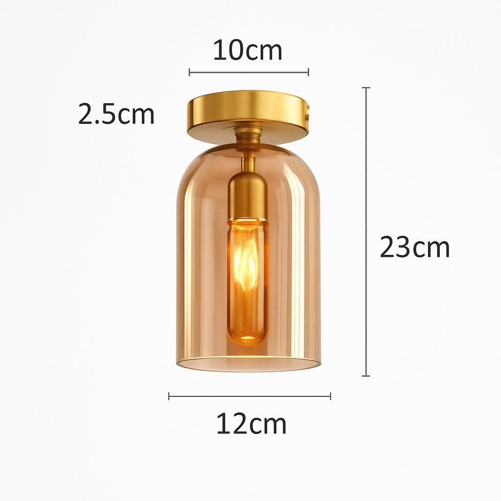 Plafonnier led en verre au design moderne - finition et matériaux