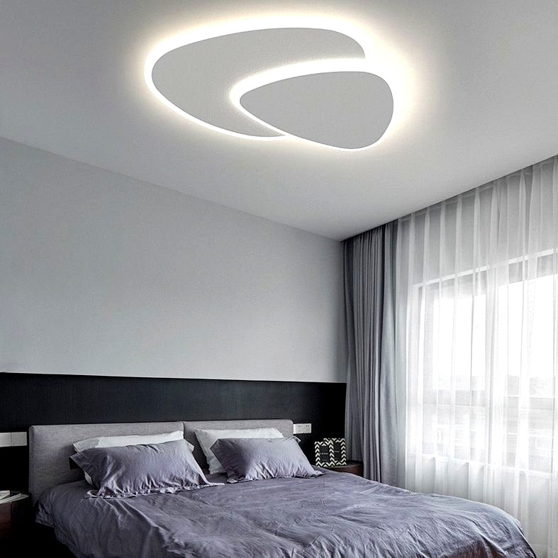 Plafonnier LED Moderne Formes Abstraites Blanc - dimensions et tailles