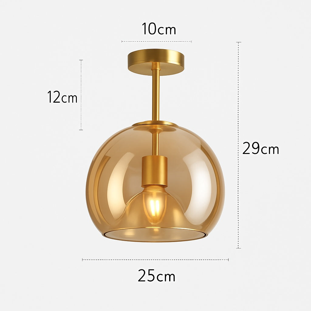 Plafonnier led en verre au design moderne - installation au plafond