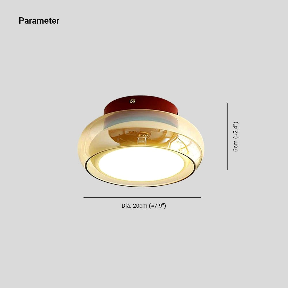 Plafonnier Industriel en Verre Design Moderne - vue en situation