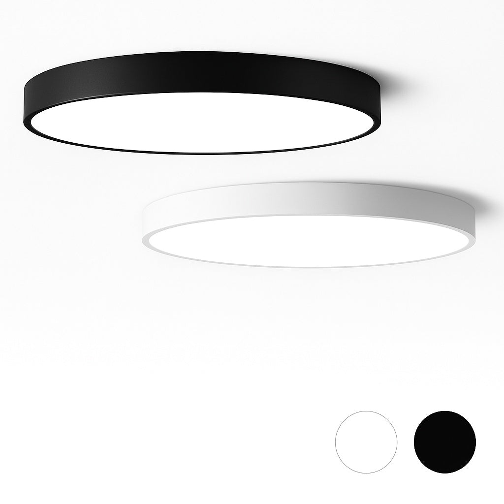 Plafonnier led design arrondi et plat (plusieurs tailles) - détail du design