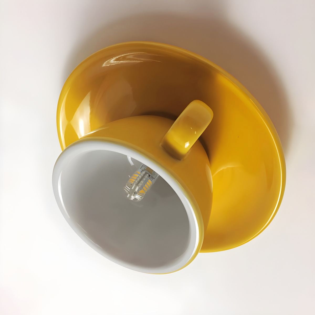 Plafonnier Tasse de Thé Céramique Rose Original - dimensions et tailles
