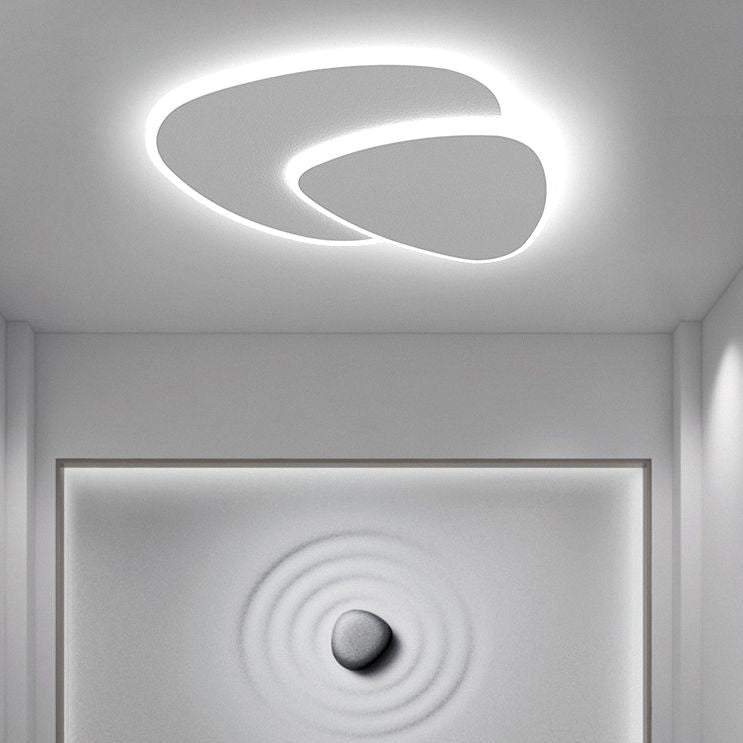Plafonnier LED Moderne Formes Abstraites Blanc - ambiance intérieure