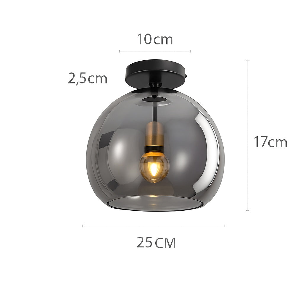 Plafonnier led en verre au design moderne - dimensions et tailles