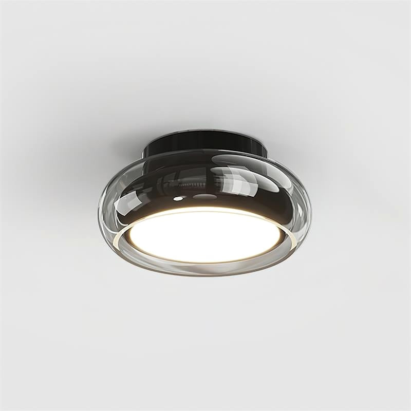 Plafonnier Industriel en Verre Design Moderne