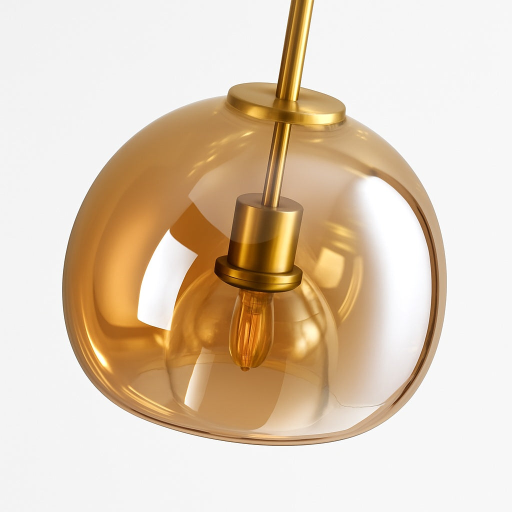Plafonnier led en verre au design moderne - ambiance intérieure