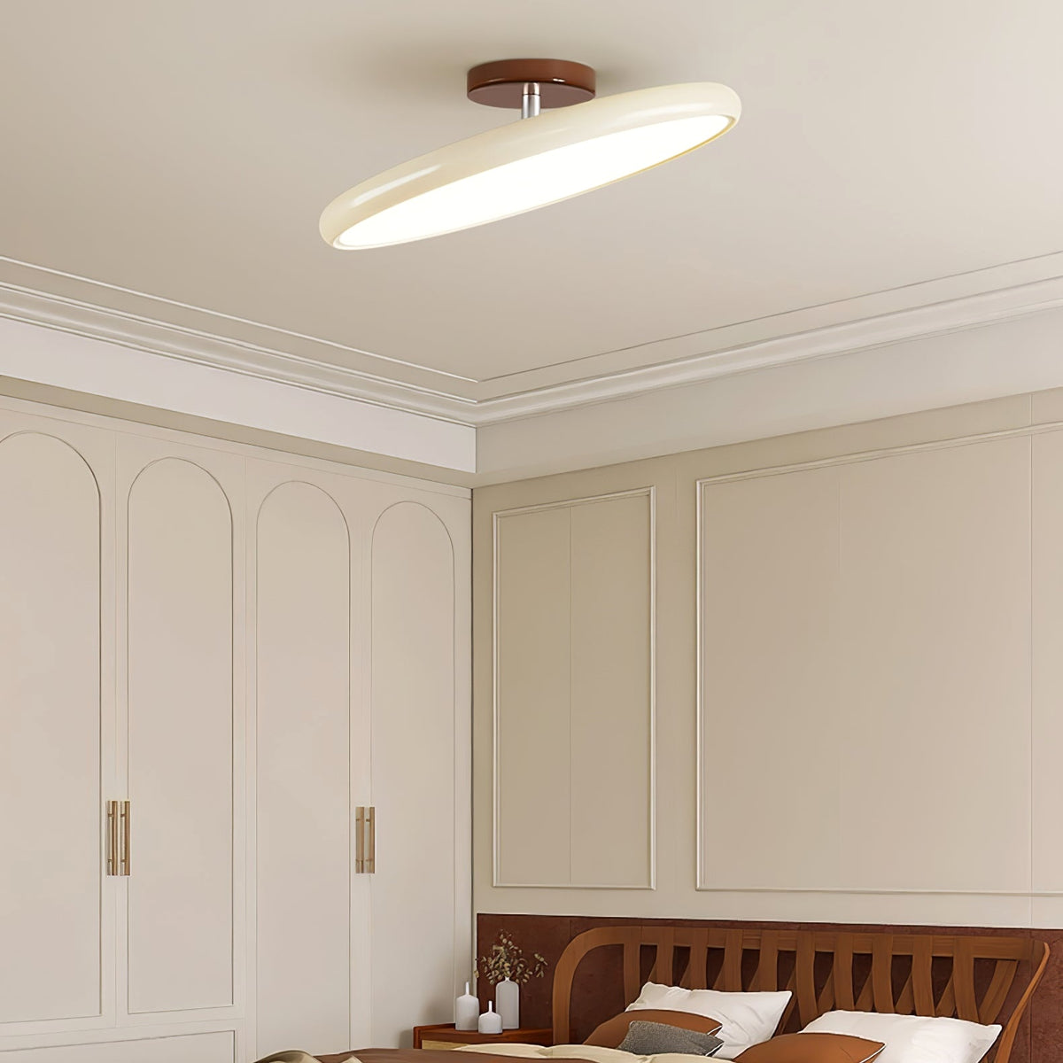Plafonnier Orientable Design Moderne avec Éclairage Doux pour Salon - finition et matériaux