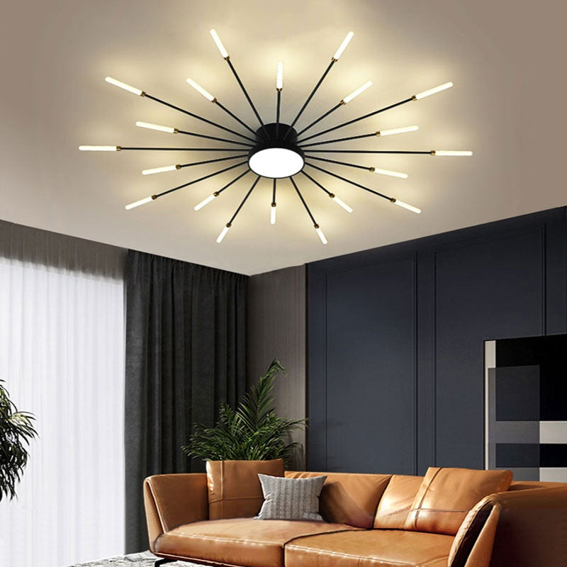 Plafonnier Moderne Style Étoile avec Ampoules LED - finition et matériaux