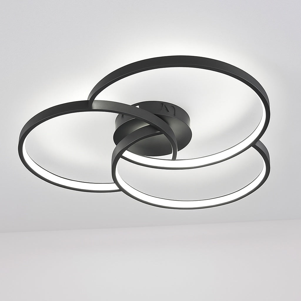 Plafonnier Design LED Rosace Trois Cercles - Photo 6