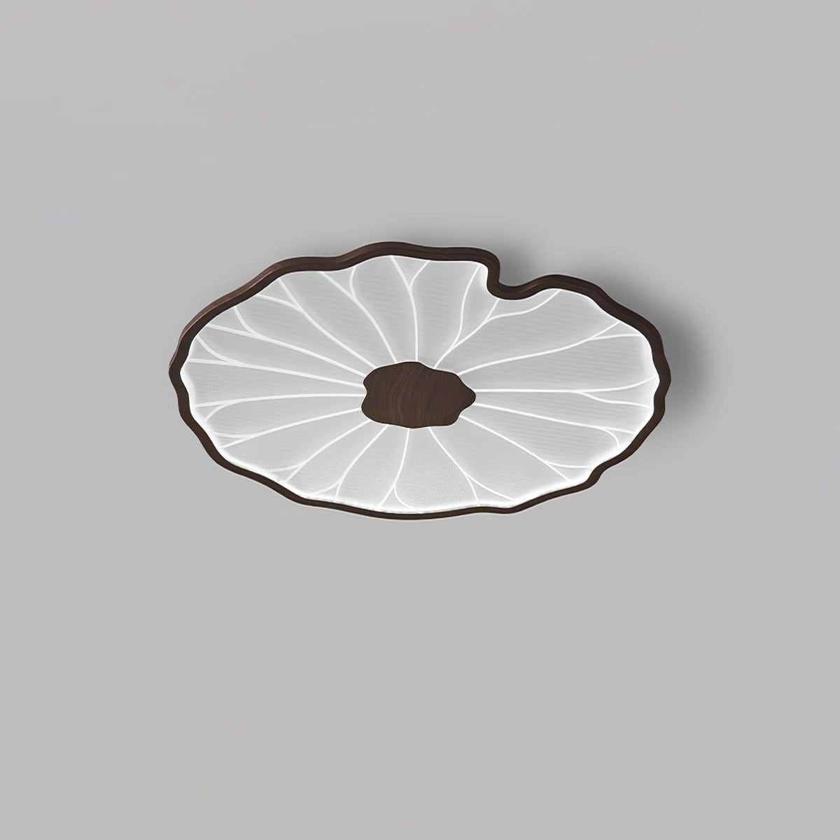 Plafonnier en Forme de Feuille de Lotus, Finition Bois Naturel - Photo 17