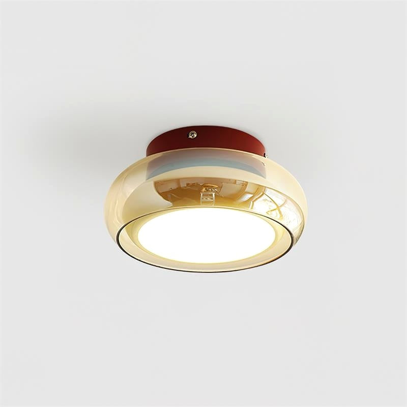 Plafonnier Industriel en Verre Design Moderne