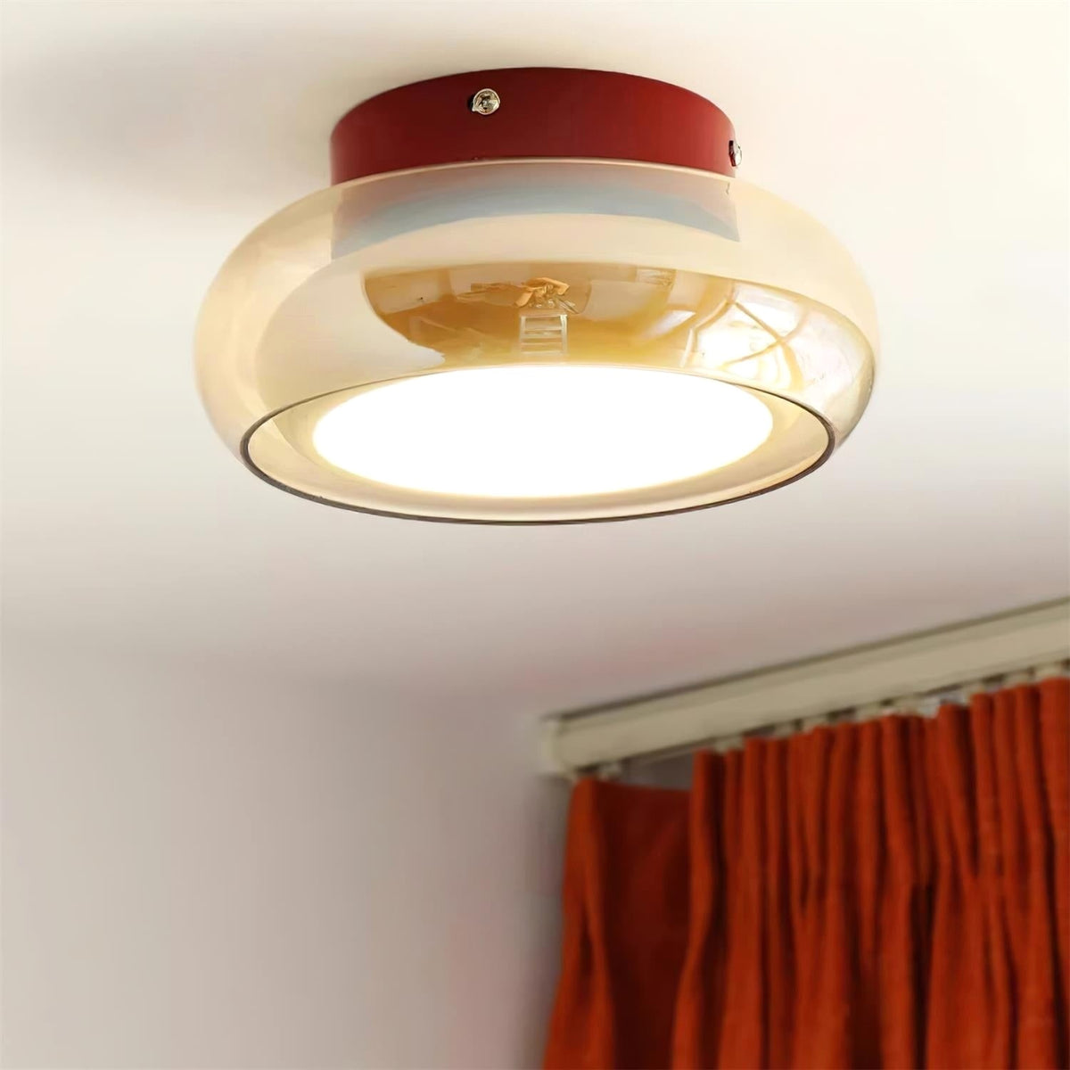 Plafonnier Industriel en Verre Design Moderne - Photo 2