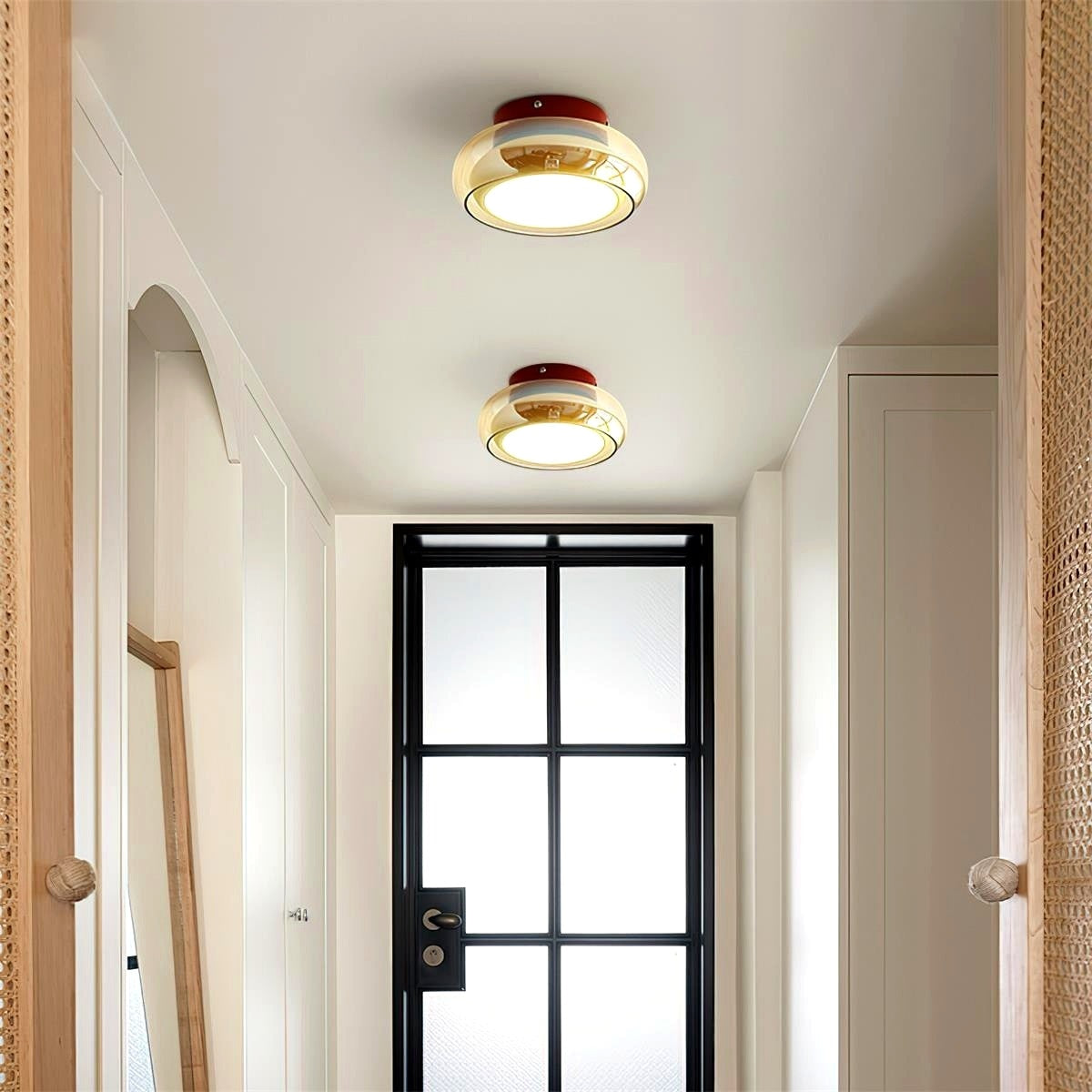 Plafonnier Industriel en Verre Design Moderne - Photo 8